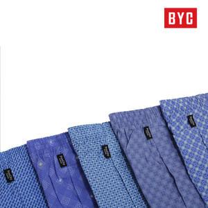 BYC 프리시티 남성용 편안한 순면 사계절 트렁크팬티 5매입