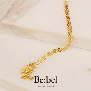 순금목걸이 3.75g 24k 남자 여자 디자인 이니셜 R 비벨 한돈 1돈