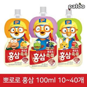 팔도 뽀로로 어린이 홍삼쏙쏙 100ml 10팩  옵션 택1