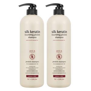 아브카 실크케라틴 너리싱 단백질 샴푸, 1000ml, 2개
