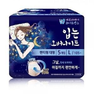 에브리데이 화이트센스 팬티라이너 입는오버나이트 대형 5p x10팩 총 50p