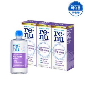 [공식] 바슈롬 리뉴 어드밴스 렌즈세척액 355ml x3개