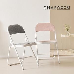 [채우리]조이 철제 카페 접이식 간이 쿠션 의자