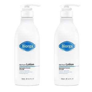 바이오가 모이스쳐 우유단백질 밀크 프로틴 바디로션 500ml 2개 세트