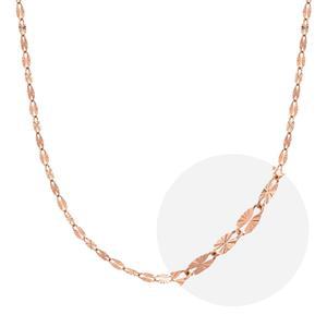 [한국금다이아몬드] 18K 아트 체인 목걸이 줄 핑크 골드 2mm