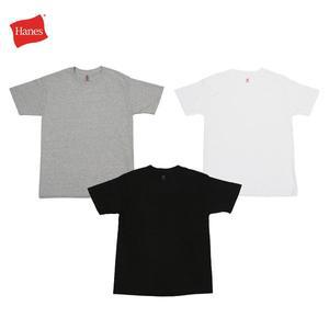 [신세계몰]교복몰 (Hanes) 헤인즈 남녀공용 무지 반팔 티셔츠