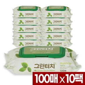 물티슈 캡형 대용량 100매 x10팩 아기 아기용 유아 유아용 신생아 베이비 물휴지