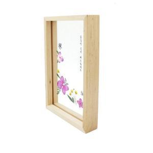 12x18cm 투명판 압화 수국 꽃 장식 우드 액자 만들기 5인 미술학원 영어유치원