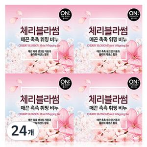온더바디 플라워 피부케어 휘핑 비누 체리블러썸 90g 24개