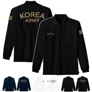 ROKA KOREA ARMY 코리아 아미 멀티카모 로카티 카라 긴팔티셔츠