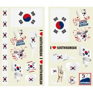 월드컵스티커 (10장1셋트) 타투 축구 물타투 태극기 응원