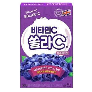 블루베리맛 쏠라 C 30정 쏠라C 오피스디포 블루베리맛 (WFGJ596)