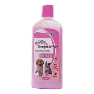 강아지 고양이 도기프랜드 샴푸린스 일반애견용 400ml (WFGLIR4)