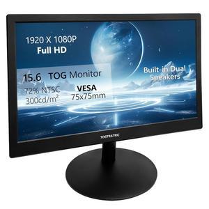 15.6인치 소형 PC 모니터 FHD 1920x1080P, 내장 스피커, 300cd /m , HDR, 72% NTSC 휴대용 LED 모니터, HDMI, VGA, VESA 지원, 노트북 PS4 PC용 미니 데스크톱 디스플레이 보조