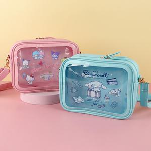 산리오 아원츄 클리어 크로스백 어린이 캐릭터 투명 보조가방 비치백