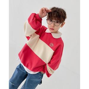 [리틀브로] (아동)더블유럭비카라투맨투맨[티셔츠BFAY368D]