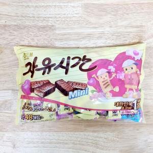해태제과 자유시간 미니 대용량 초코바 480g 약48개입 x 6봉 한박스