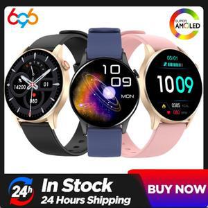 여성용 블루투스 통화 스마트 워치, AMOLED 스크린, 혈당 패션 HRV 24H 연속 심박수 모니터, 1.43 인치