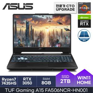 ASUS TUF Gaming A15 FA506NCR-HN001  Razen7  RTX3050  D5-8GB 2TB  윈도우11홈 HMC