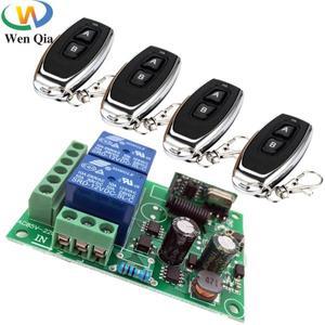 100%호환 433MHz 무선 호환 제품용 원격 제어 스위치 220V 10A 2CH Rf 릴레이 수신기 및 조명/전구/모터/di