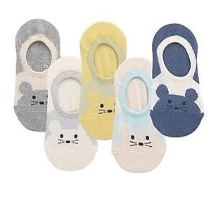 시원한 여름용 망사 초등학생 덧신 양말 9-10세용 5켤레 귀여운케릭터 9살 10살 아동용 발등메쉬양말