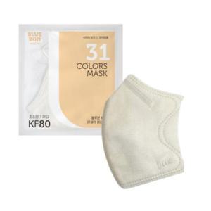 블루본 베이직 KF80 마스크 초소형 코코넛화이트 30매