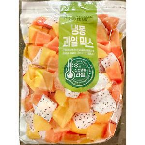 냉동 과일 믹스 1kg 파파야 망고 용과 모듬 열대과일