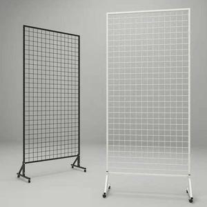 철망파티션 이동식 작품전시 타공판 전시대 80x180cm 4칸 갤러리 메쉬 작품 네트망