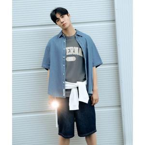 커버낫 COVERNAT 추영우 C 로고 데님 하프 셔츠 Blue CO2502SS33BL 308168