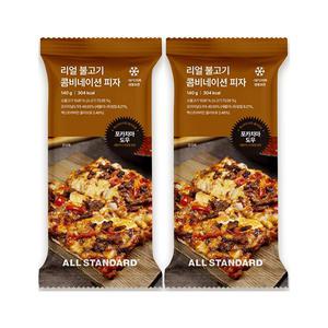 [장보기]올스탠다드 포카치아 수제피자 불고기 콤비네이션 피자 140g, 2개