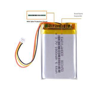 드론 배터리 3.7V 1800mAh 803450 MP3 DVD 패드 카메라 GPS Corsair Void Pro용 JST 1.25mm 3핀 리튬 폴리