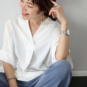 [기타]오버핏고급스러운 가오리핏 미디셔츠 캐쥬얼 블라우스