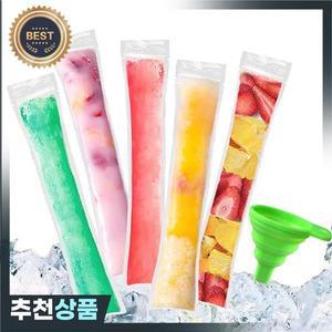 BPA 프리 아이스 팝 파우치 몰드 백 요구르트 냉동 캔디 깔때기  100 개