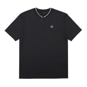 [JDX] 남성 메쉬 요꼬에리 니트카라 티셔츠 헨리넥(X4TSU2585BK)