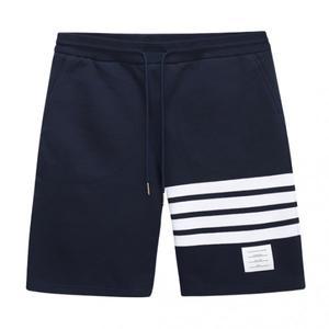 톰브라운 SS25 4바 스트라이프 루프백 져지 스웨트 쇼츠 숏팬츠 남성 반바지