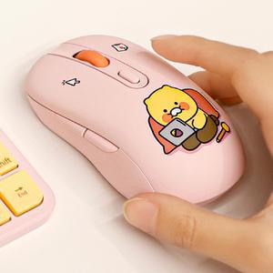 카카오 무소음 무선 마우스 춘식이 열공
