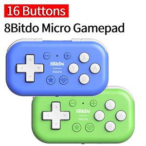 8Bitdo 마이크로 게임 패드 블루투스 포켓 컨트롤러 16 버튼 스위치/라즈베리 파이 용 2D 게임용으로 설계