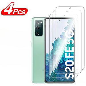 갤럭시 S20 FE 5G 강화 유리 필름에 대 한 4Pcs 화면 보호기 유리 갤럭시 A06 A16 A36 A56 F16 F06 M16 M0