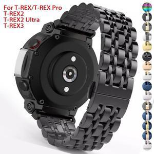 Huami Amazfit T-rex 3/2 Pro 금속 시계 밴드 용 스틸 스트랩 Ultra Tyrannosaurus Smartwatch 액세서리