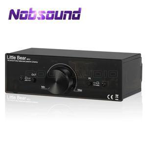 Nobsound Little Bear MC2 완전 밸런스 패시브 프리 앰프 프리 앰프 XLR/RCA 컨트롤러 오디오 신호 스위처