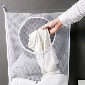 벽에거는 빨래망 바구니 벽걸이빨래주머니 세탁실