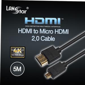 HDMI 입력 to Micro HDMI 2.0 출력 케이블 5m