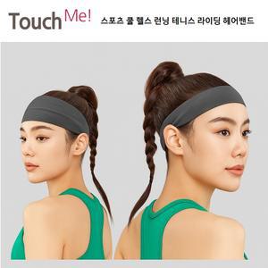 터치미 스포츠 헤어밴드 흡수력 미끄럼 방지 스트랩 장착
