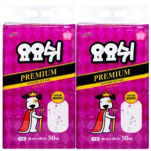 요요쉬패드 프리미엄(와인) 50매X2P/애견패드/배변패드/강아지패드