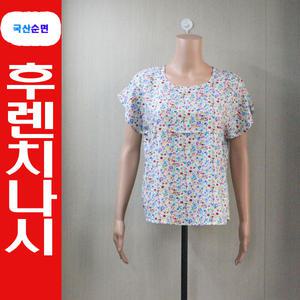 [줌마짱]후렌치나시/민소매/티셔츠/반팔/순면/할머니옷/면티