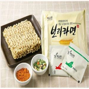 보리라면114g*10봉 비건 채식 무오신채 쫄깃쫄깃 담백한맛 건강라면