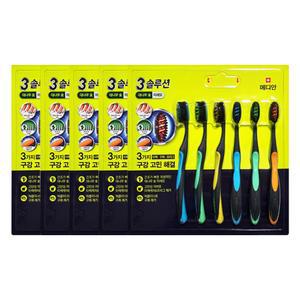 메디안 트리플 솔루션 칫솔 미세모 6입 X 5개