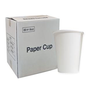 흰종이컵 테이크아웃 무지컵 240ml 무형광 한박스 (1000개)