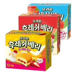 오리온 후레쉬베리336g 복숭아 딸기 바나나(총3개)