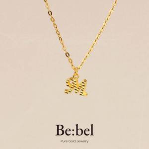 순금목걸이 3.75g 24k 남자 여자 디자인 이니셜 M 비벨 한돈 1돈